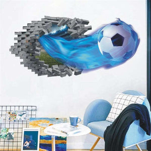 3d Football Soccer Wall Stickers