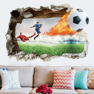 3d Football Soccer Wall Stickers