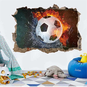 3d Football Soccer Wall Stickers