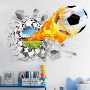 3d Football Soccer Wall Stickers - Homerable