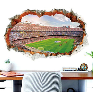 3d Football Soccer Wall Stickers