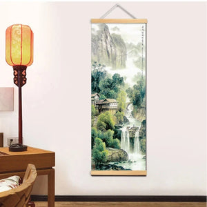 Chinese Solid Wood Scroll Paintings - Homerable