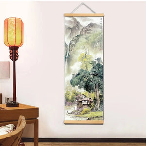 Chinese Solid Wood Scroll Paintings - Homerable